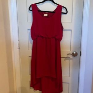 NWOT Red divided dress